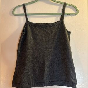 Massimo Dutti silk cashmere Charcoal Camisole